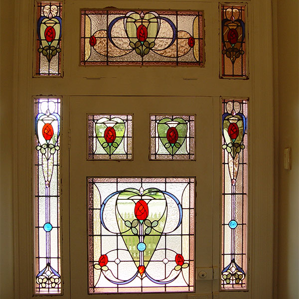 Federation Stained Glass Front Entry Set Subiaco