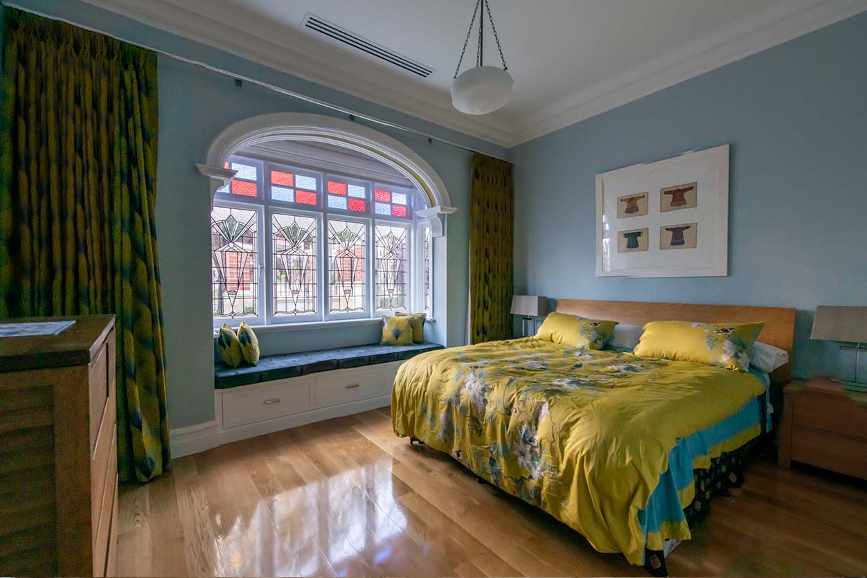 stained glass window bedroom heritage