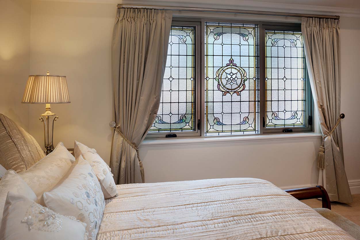 stained glass window bedroom