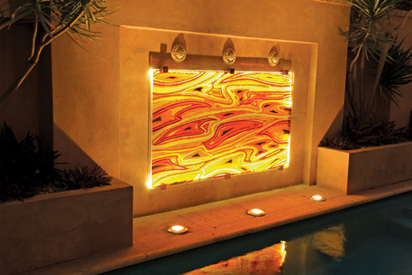 Glass Art Illuminated Wall Panel