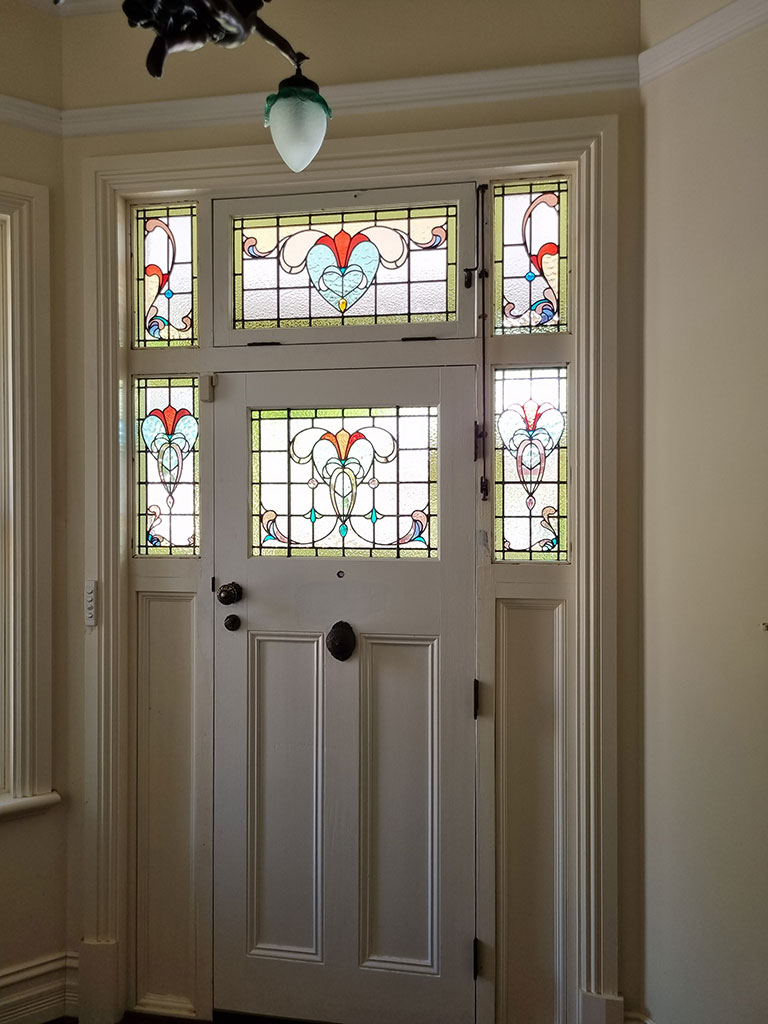 stained glass door