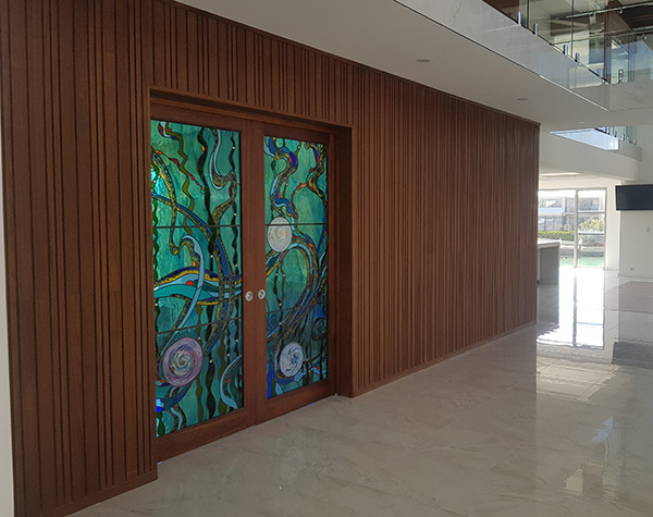 architectural stained glass doors